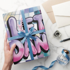 Papier Cadeau Fête d'anniversaire Let's Dance