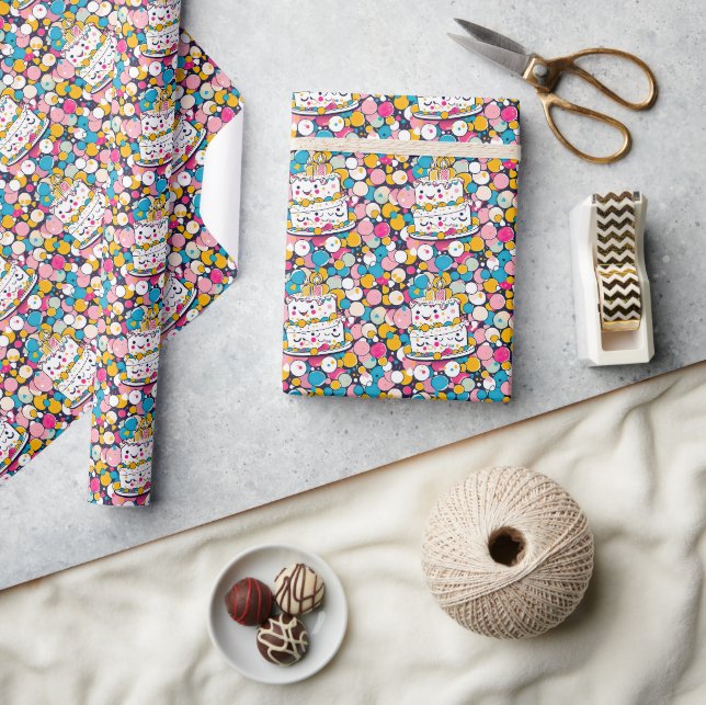 Papier Cadeau Fête d'anniversaire pour un Motif sans couture (Artisanat)