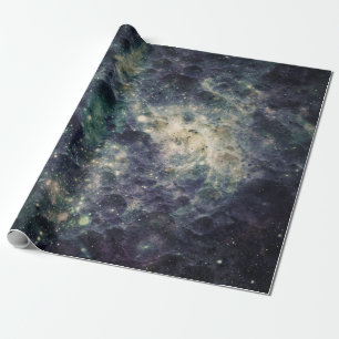 Papier Cadeau Fête d'anniversaire Rock Galaxie Sombre