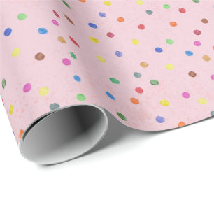 Papier Cadeau Fête d'anniversaire Rose Cue le Confetti