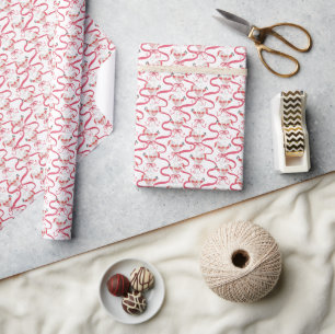 Papier Cadeau Fête de cocktail de Noël au Père Noël aquarelle