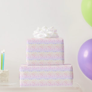 Papier Cadeau Fête de confettis arc-en-ciel illusima