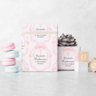 Papier Cadeau Fête de confirmation rose jolie personnalisée