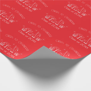Papier Cadeau Fête de fin d'études à thème Casquette et Cocktail