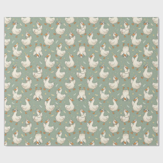 Papier Cadeau Fête de la poule idiote – Canard drôle Patter