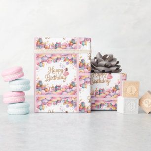 Papier Cadeau Fête de la princesse Anniversaire Aquarelle