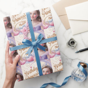 Papier Cadeau Fête de la princesse Joyeux anniversaire