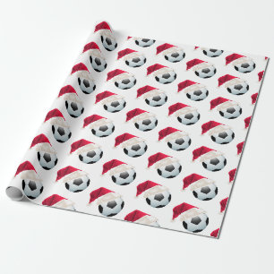 Papier Cadeau Fête de Noël au Football de Père Noël