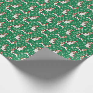 Papier Cadeau Fête de Noël de Basset Hound