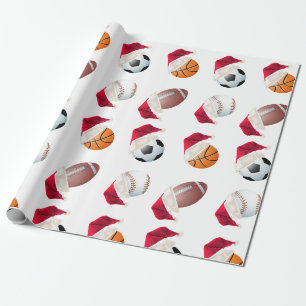 Papier Cadeau Fête de Noël de Noël de Baller Sports Funny Pè