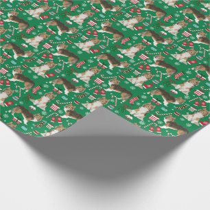 Papier Cadeau Fête de Noël de Shelty Dog