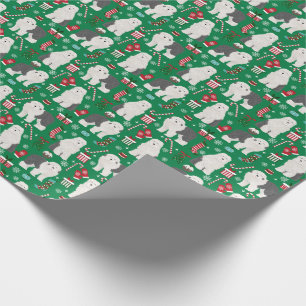Papier Cadeau Fête de Noël des chiens de garde anglais