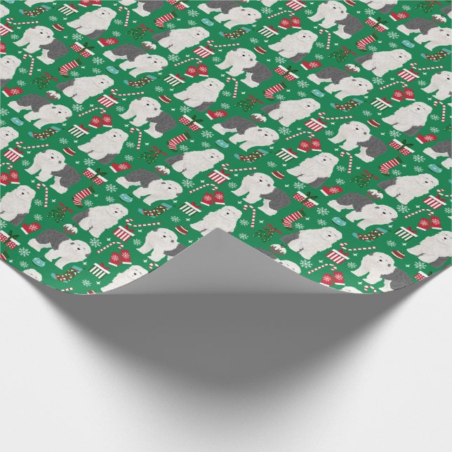 Papier Cadeau Fête de Noël des chiens de garde anglais (Coin)