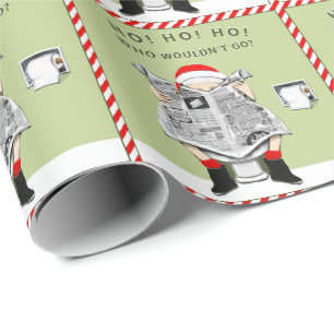 Papier Cadeau Fête de Noël éléphant blanc