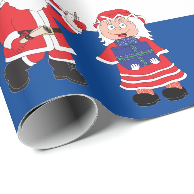 Papier Cadeau Fête de Noël La La La La La (Coin rond)