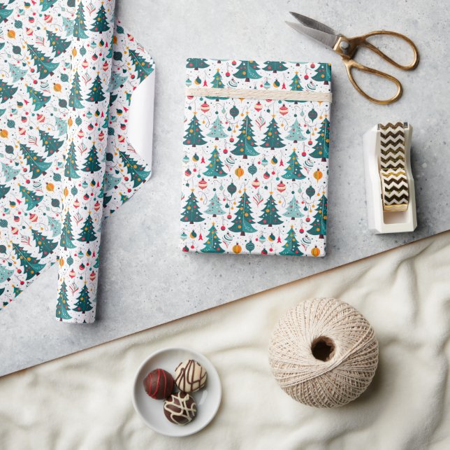 Papier Cadeau Fête de Noël Motif sans faille (Artisanat)