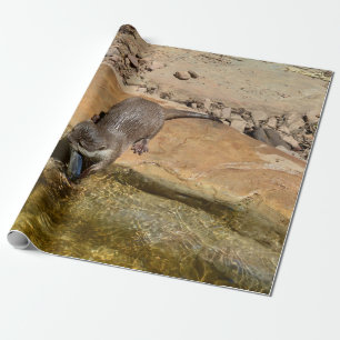 Papier Cadeau **"Fête de Pondside : Un Otter et son Catch"**