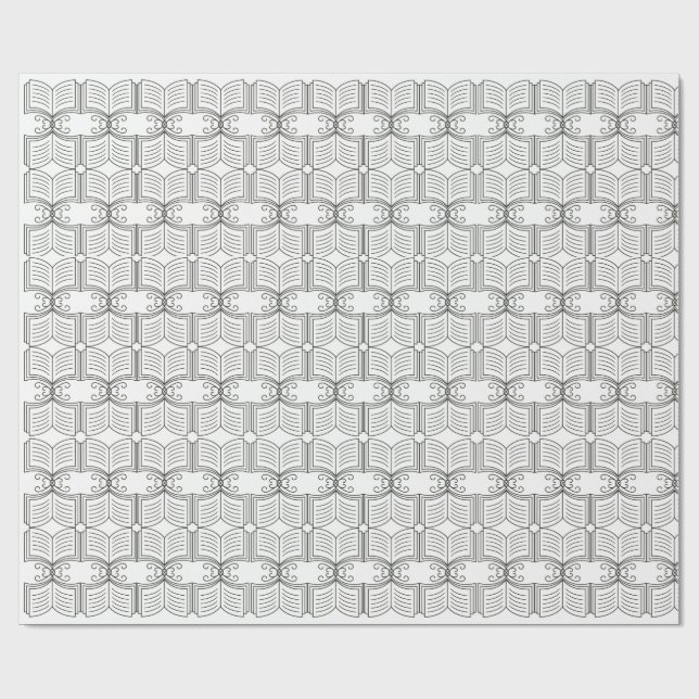 Papier Cadeau Fête d'enlèvement de livre (Plat)