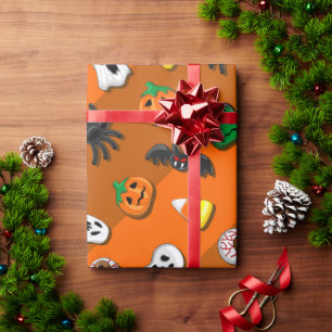 Papier Cadeau Fête des Candies Éffrayantes d'Halloween