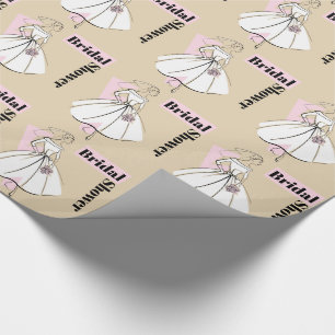 Papier Cadeau Fête des mariées neutre de mariée de mode