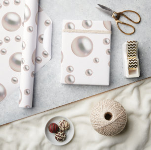 Papier Cadeau Fête des mariées Pearlsa et Prosecco