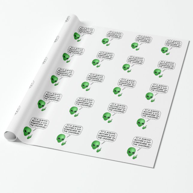 Papier Cadeau Fête des mères Aliens (Déroulé)