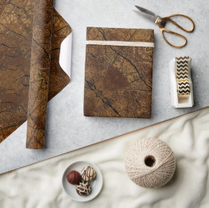 Papier Cadeau Fête des pères Brown Motif en pierre