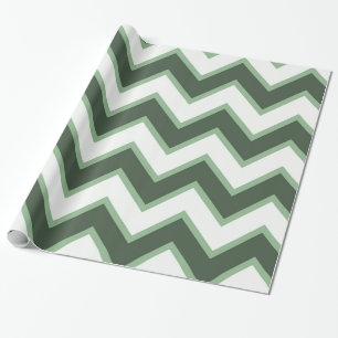 Papier Cadeau Fête des pères de frites Chevron Blanc Mint