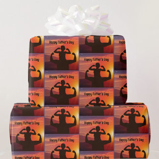 Papier Cadeau Fête des pères Je Veux Être Comme Toi Papa