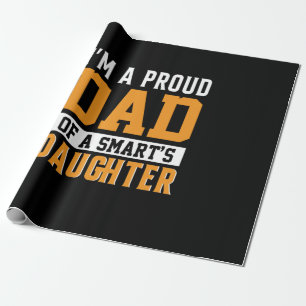 Papier Cadeau Fête des pères Papa D'Une Fille Intelligente