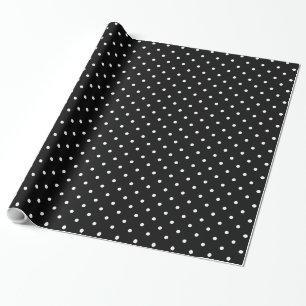 Papier Cadeau Fête des pères Pois noire et blanche