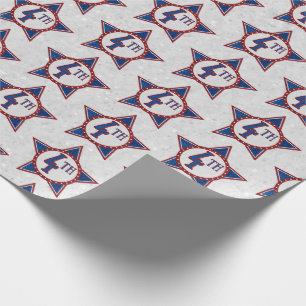 Papier Cadeau Fête du 14 juillet scintillante