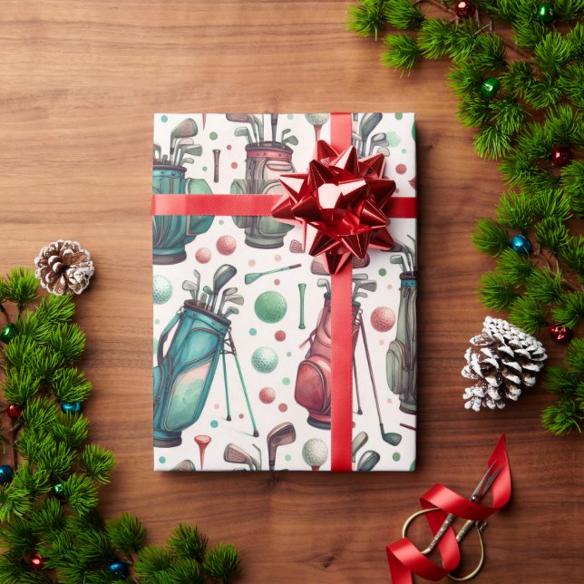 Papier Cadeau Fête du Golf (Cadeau de vacances)