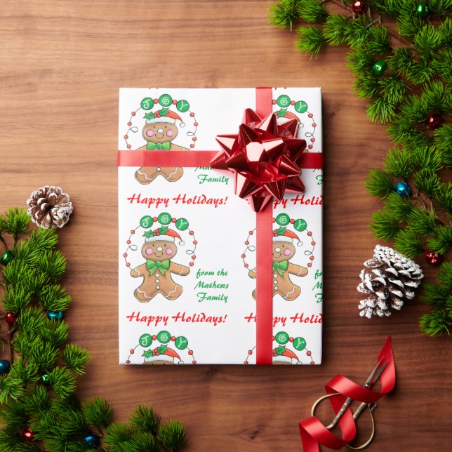 Papier Cadeau Fête du pain d'épice (Cadeau de vacances)