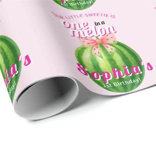 Papier Cadeau Fête du premier anniversaire de Sweet Melon