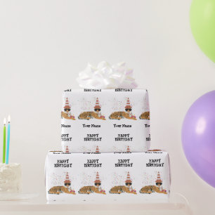 Papier Cadeau Fête du tigre - Animaux Fête d'anniversaire Garçon