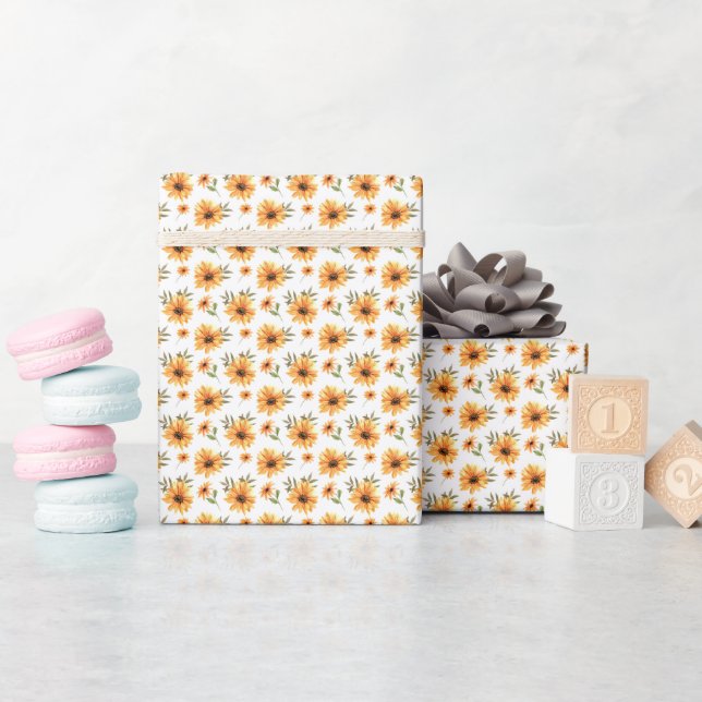 Papier Cadeau Fête du tournesol (Baby Shower)