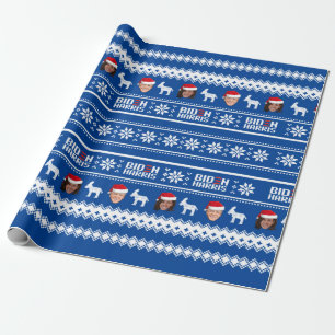 Papier Cadeau Fête Motif de Biden Harris
