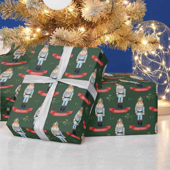 Papier Cadeau fête Noël Noisette de Noël carrelé (Vacances)