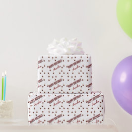 Papier Cadeau Fête personnalisée Red Cherry