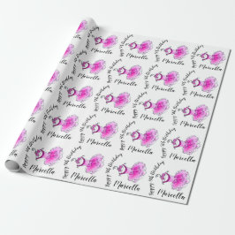 Papier Cadeau Fête rosée habillée d'art encastré fillettes 8 ans