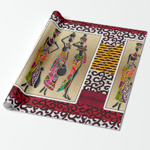 Papier Cadeau Fête tribale Afrocentrique