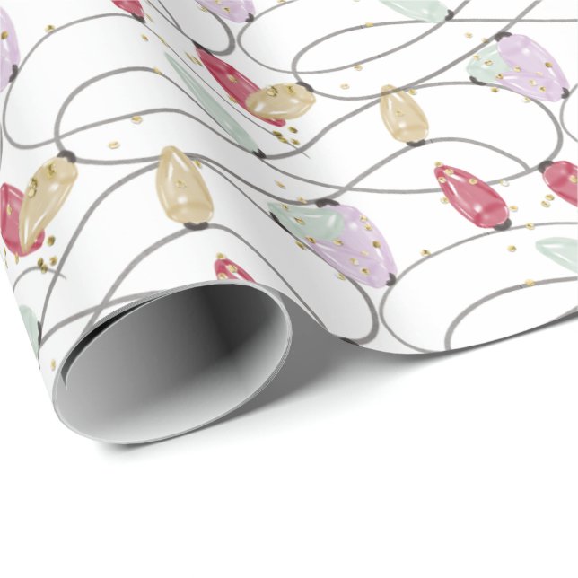Papier Cadeau Fêtes de Noël Papier d'enveloppement (Coin rond)