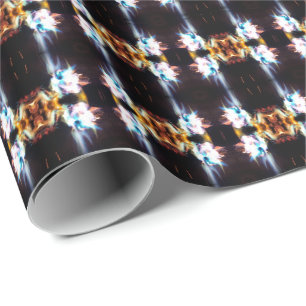Papier Cadeau Feu Carreau miroir