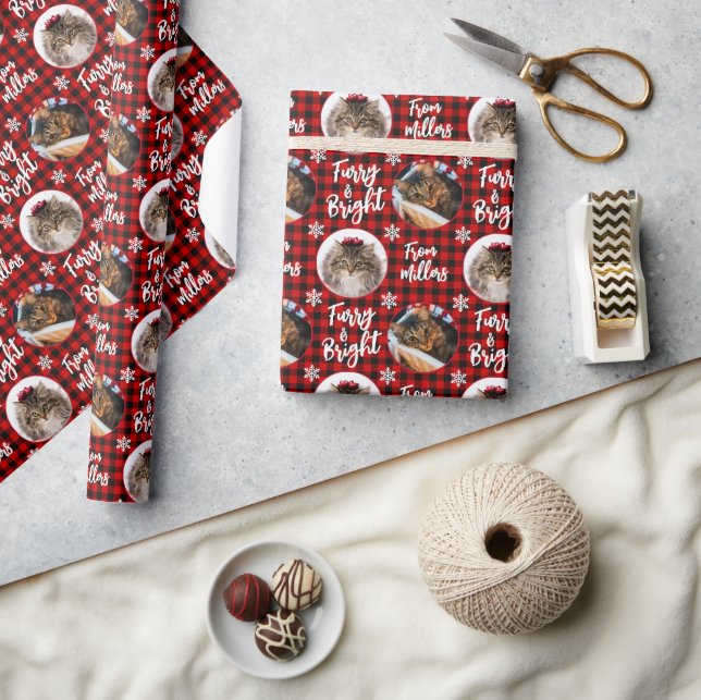 Papier Cadeau Feu de neige Plaid de Buffalo (Artisanat)