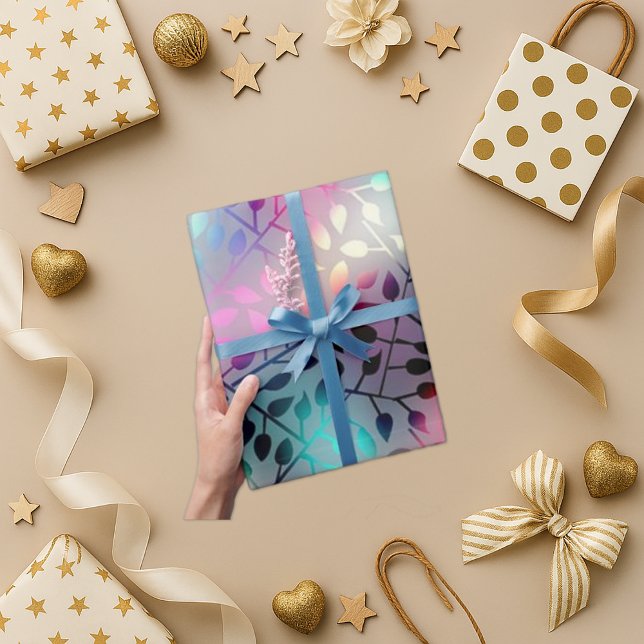 Papier Cadeau Feuille colorée Arrière - plan foncée vive (Créateur téléchargé)