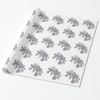 Papier Cadeau Feuille de chute avec des glands