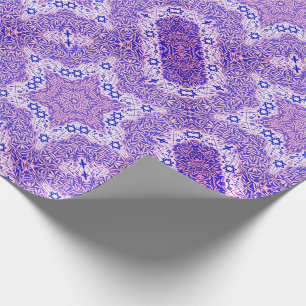 Papier Cadeau Feuille de Magen David et de saule