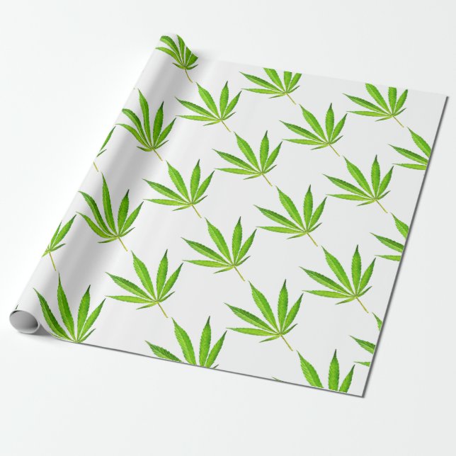 Papier Cadeau FEUILLE De MAUVAISE HERBE (Déroulé)
