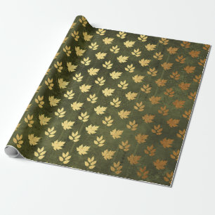 Papier Cadeau Feuille d'or de Thanksgiving